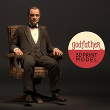 godfather - film şekil sanat minyatür klasik baş oyuncak karakter gangster movieart heykel <url> 3d print model - Mito3D