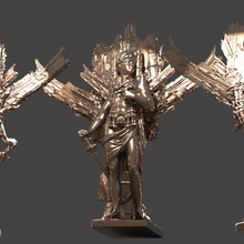 gods monolith statue gold golden sculpture emperor hall zeus snake staff architectural character mars rome roman fantasy other wings angel stone art 3d print model - Mito3D