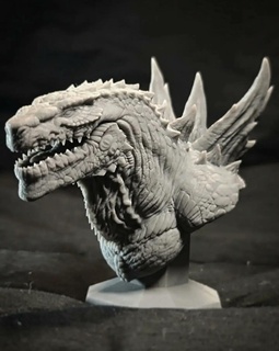Godzilla 1998 büst canavar Kaiju Zilla heykel 3d print model - Mito3D