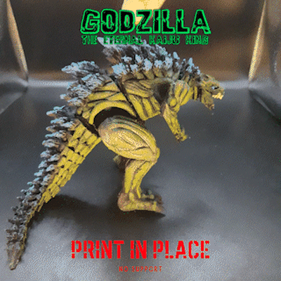 godzilla erde flexi drucken ort kaiju artikuliert zahl 3d drucken single piece modell sammlerstück könig of monster anzeige stück detailliert skulptur beweglich gedruckt spielzeug no unterstützt herausforderung schreibtisch dekoration regal ventilator kunst diy projekt 3d print model - Mito3D