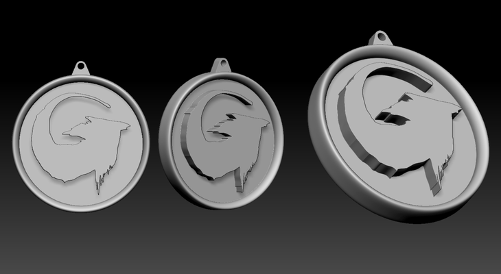 godzilla one key ring jewelry keychain 3d print model - Mito3D