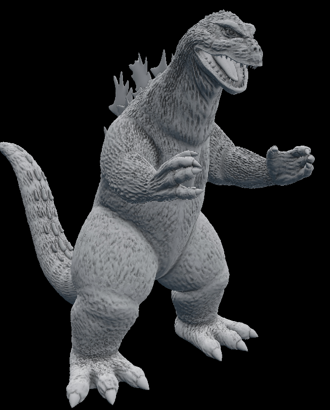 Godzilla paketlemek 1962 1964 3D print model - Mito3D