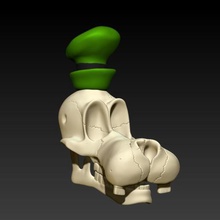 goffy skull art disney 3d print model - Mito3D