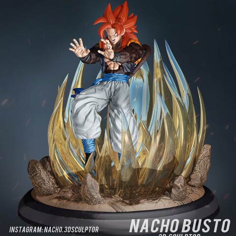 gogeta ss4 3d-drucken verschiedene dragon ball Son-goku anime super saiyayin vegetative Son gohan trunks 3D print model - Mito3D