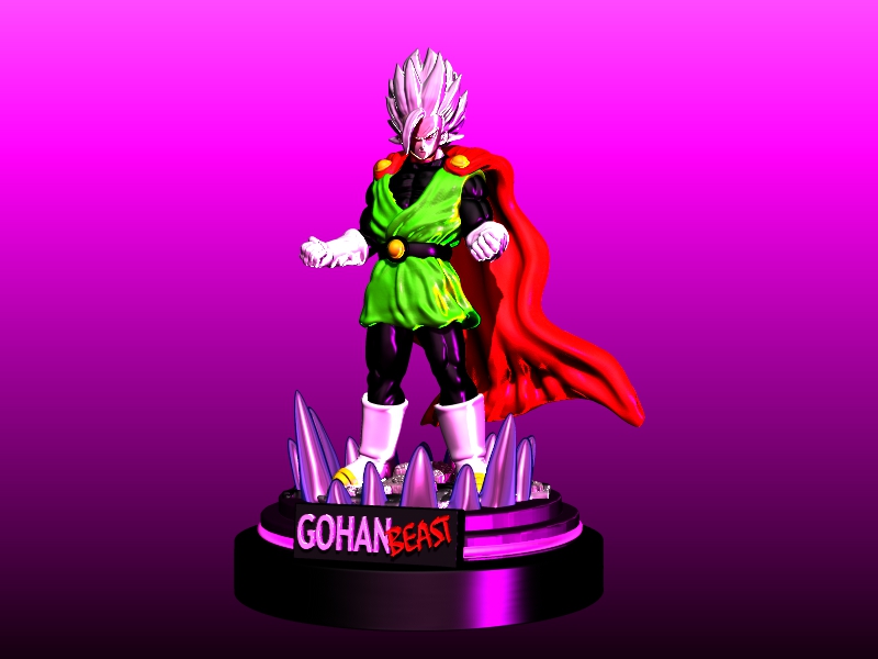 gohan bestia saiyaman versione grande super eroe Drago palla z Goku broly vegeta 3D print model - Mito3D