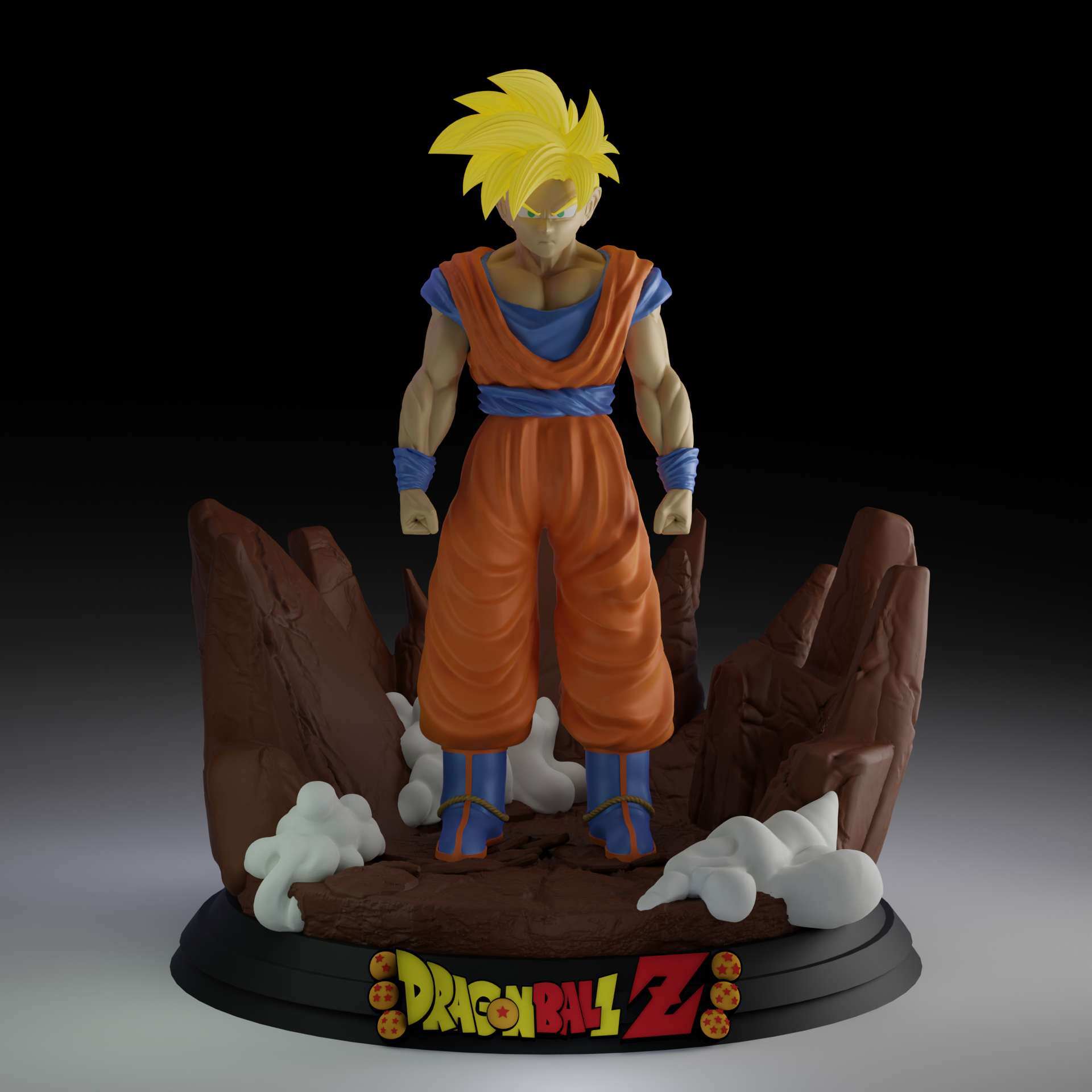 Gohan ssj1 Anime Drachen Ball Goku vegeta 3d Drucken Skulptur 3D print model - Mito3D