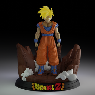 Gohan ssj1 Anime Drachen Ball Goku vegeta 3d Drucken Skulptur 3d print model - Mito3D