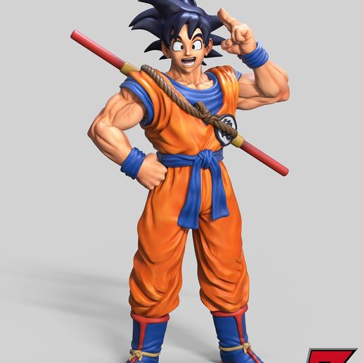 goku dragon Balle chibi volant nuage art dbz dbs 3D print model - Mito3D