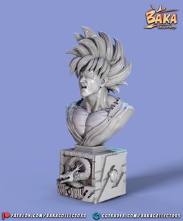 goku busto juego esfera dragón juguete continuar Dragon Ball Z Goku escultura anime arte manga impresión 3dprint zbrush slt obj chibi 3d print model - Mito3D