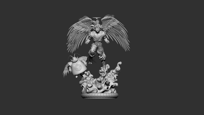 goku angel zbrush 3d print model - Mito3D