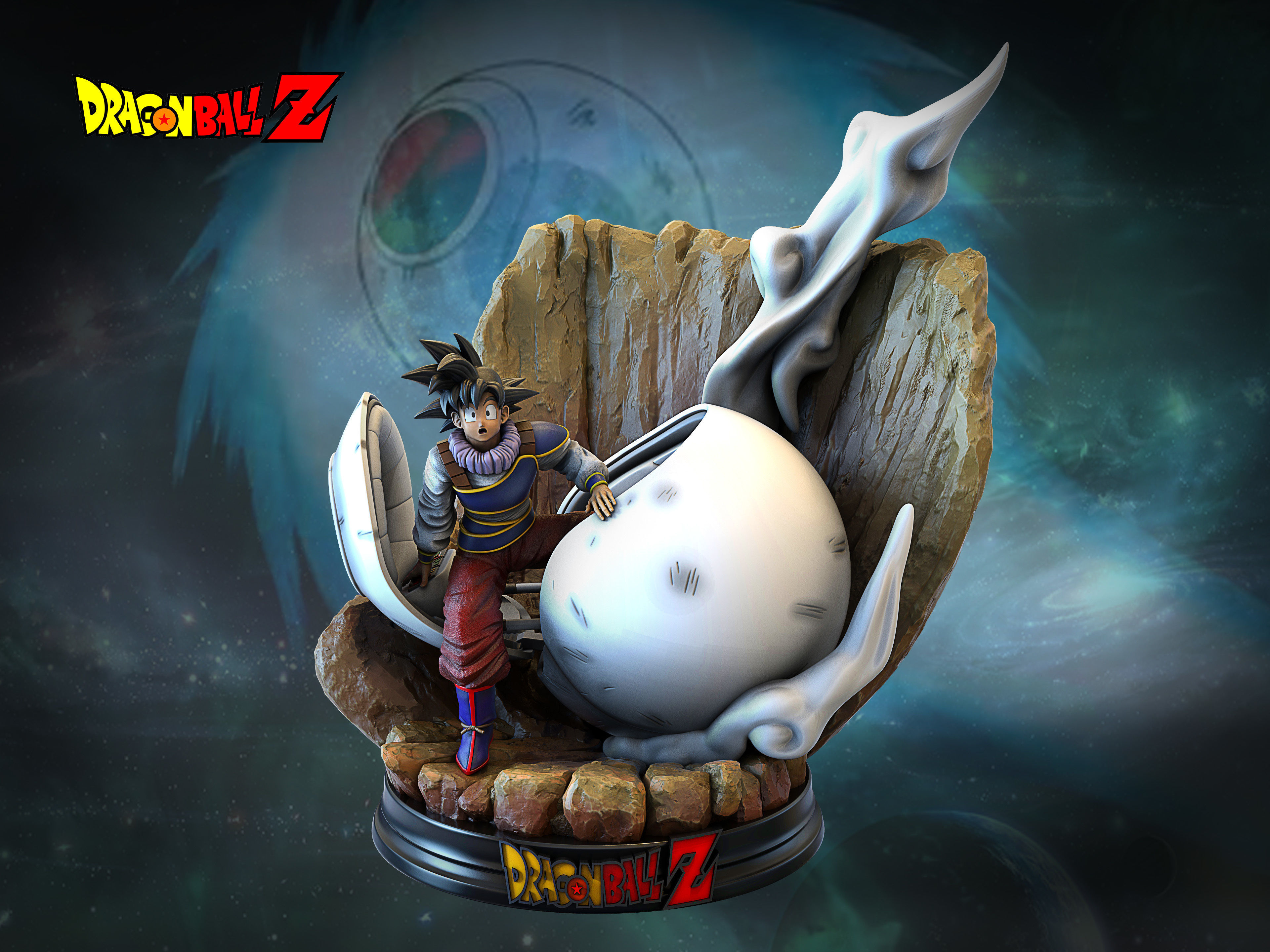 Goku chegada Dragão bola filho 3D print model - Mito3D