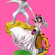 goku chichi married noivos casados dragon ball dragonball anime 3d print model - Mito3D