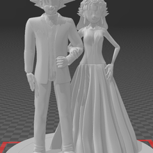 Goku chichi nozze arte latte Drago palla anime figure disegni 3d Modelli azione matrimonio torta fidanzati vegeta 3d print model - Mito3D