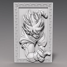 goku dragon ball bajorrelieve cnc dragón bola super héroe anime libro historietas manga 3d print model - Mito3D