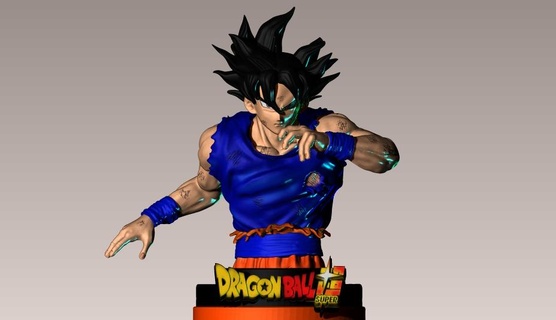 Goku Drago palla super cartello ultra istinto fallimento arte instinto segni busto z torneo poder jiren congelatore 3d print model - Mito3D