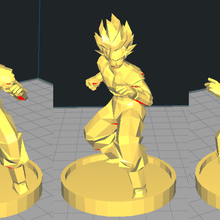 goku de dragon ball z art super guerrier 3d modèle la balle dbz l'anime 3d print model - Mito3D