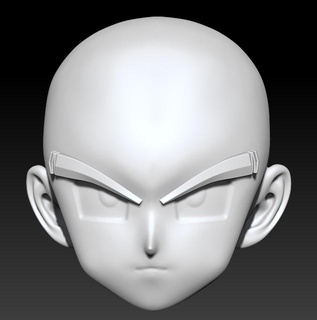 goku visage Dragon Ball expressions faciales 3d print model - Mito3D