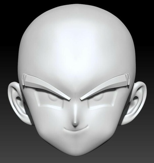 goku visage 2 Dragon Ball expressions faciales 3d print model - Mito3D