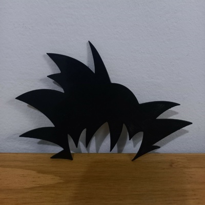 goku capelli drago palla parete tavoli litofania ozaru gohan vegetta shen long sfere semi infanzia ombra silhouette 2d 3d print model - Mito3D