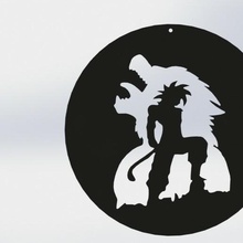 Goku ozaru immagine tavolo nero bianca figlio Drago palla z vegeta gorilla super sayayin 3d print model - Mito3D