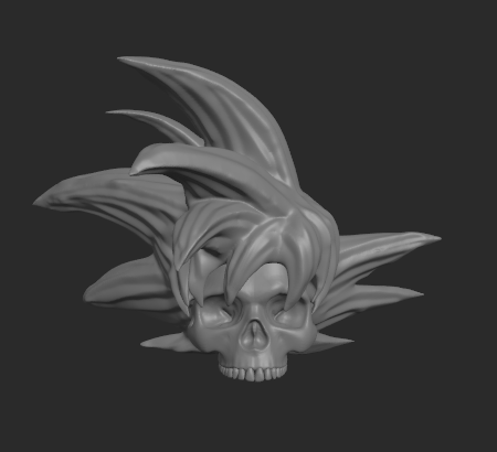 goku skull Game dbz dragon ball z cranium 3D print model - Mito3D
