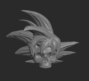 goku skull Game dbz dragon ball z cranium 3d print model - Mito3D