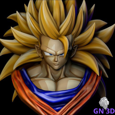 goku ssj3 fallimento anime gioco giocattolo arte giochi 3d print model - Mito3D