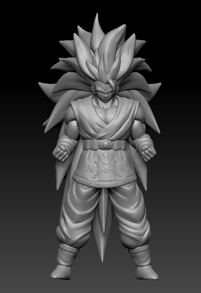 goku ssj3 base datos juego esfera dragón vegeta gohan bañador bardock gogeta continuar pelota 3d print model - Mito3D