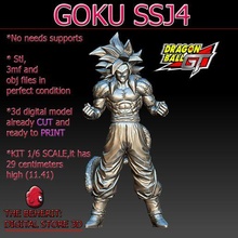 Goku ssj4 Dragão bola gt arte anime zbrush digital3d print3d printing3d ender3 3d print model - Mito3D
