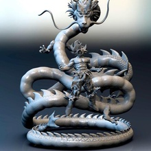 goku super instinto art de juguete bola dragón 3d print model - Mito3D
