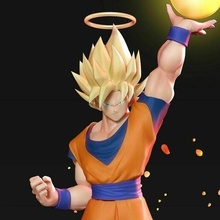 Goku super saiyan songoku Drago palla sfera drago anime manga statua figura 3d print model - Mito3D
