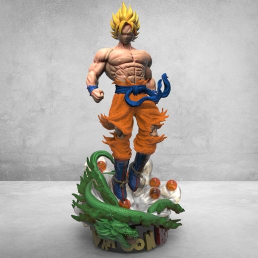 Goku super saya vegeta Dragão bola 3D print model - Mito3D