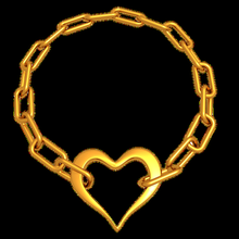 gold-colored heart bracelet 3d print model - Mito3D