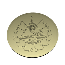 moneda de oro - el salvador diseño del escudo la impresión en 3d art banner 3d print model - Mito3D