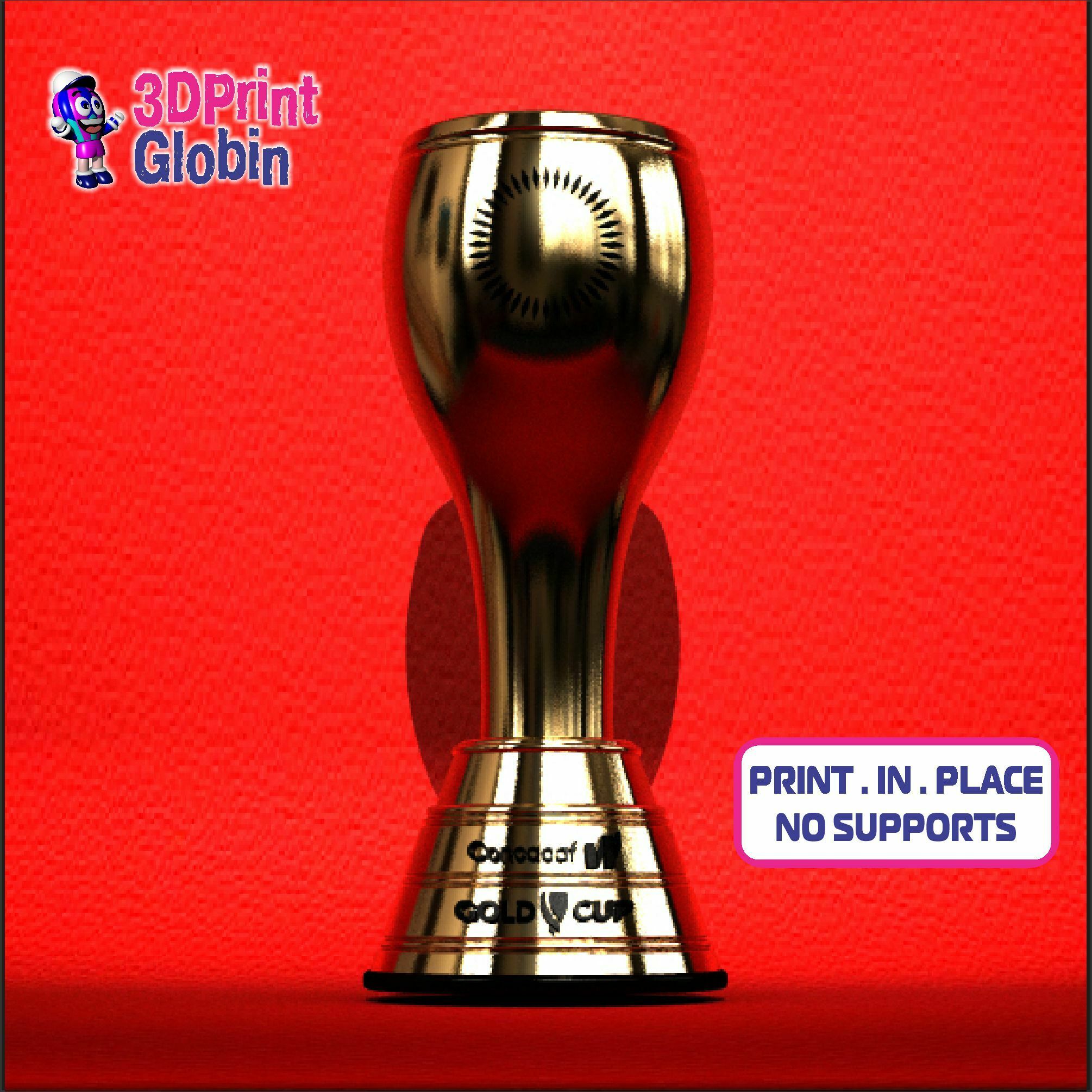 gold cup womens trophy concacaf fifa woman female argentina messi champion world soccer decoration youth 3D print model - Mito3D