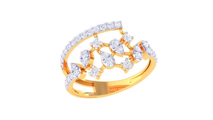 or diamant engagement anneaux femmes 49 bijoux dimond bague 3d modèle imprimable dent argent mode goujat came 3d print model - Mito3D