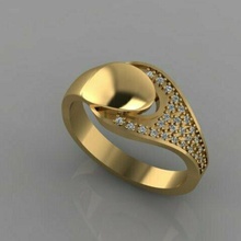 ouro diamante anel acessórios moda 3d matriz jóias designer GoldDesigner JewelleryDesigner gema rinoceronte simples flor colar fusão pulseira pingente on trend tendência orelha modelo 3d print model - Mito3D