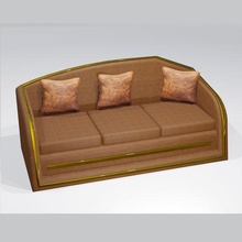 gold leather sofa architecture furniture chair interiordesign 3d furnituredesign 3dddesign 3d print model - Mito3D