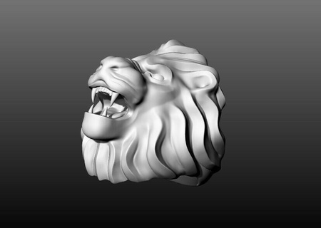 or Lion tête bague 3d bijoux animal argent imprimable animaux sculpture anneaux sauvage tigre panthère puma zoo Afrique art nature 3d print model - Mito3D