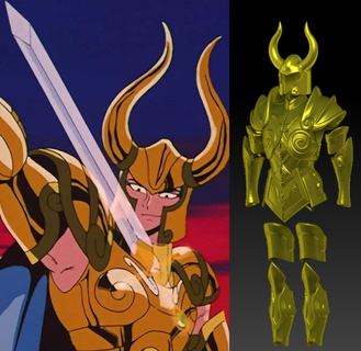gold mithcloth capricorn wearable cosplay armor helmet saintseiya pegasus 3d print model - Mito3D