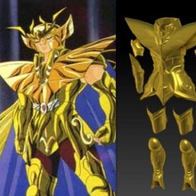 gold mithcloth virgo wearable cosplay fashion armor helmet saintseiya pegasus shaka vergine 3d print model - Mito3D