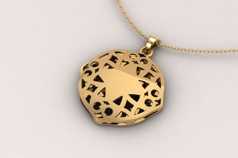 gold pendant 0104 pendants necklace silver hanging jewelry stl 3d printed accessories trend 2023 jewellery printing model make jewel pattern design 3d print model - Mito3D