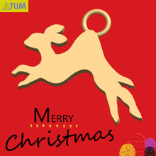 oro renna moda regalo tum cults celebrazione buon Natale sospeso 3d print model - Mito3D