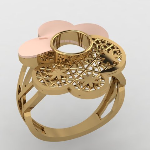 gold-ring Schmuck cnc gold 3d ring 3D print model - Mito3D