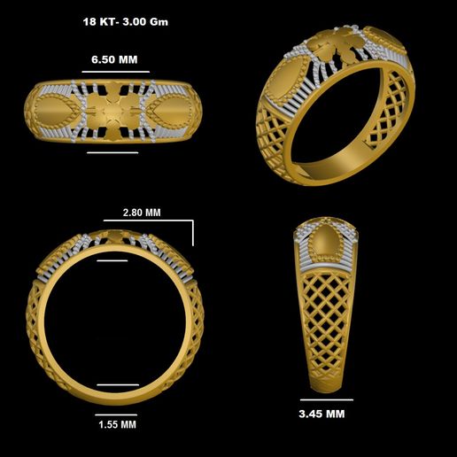 altın yüzük takı 3D print model - Mito3D