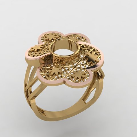 gold ring jewelry 3d 3D print model - Mito3D