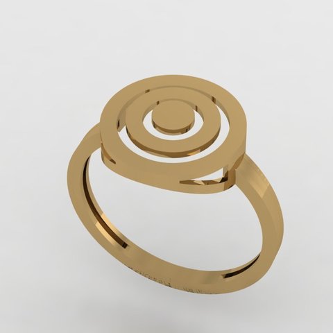 bague en or bijoux 3d de l'anneau 3D print model - Mito3D