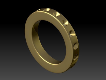 gold ring - us size 8 - 1814mm - free - give like ring gold decorative  3d print model - Mito3D