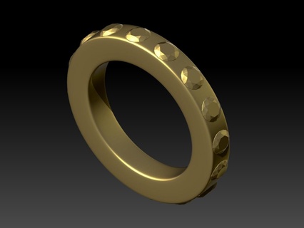gold ring - us size 8 - 1814mm ring gold decorative  3d print model - Mito3D
