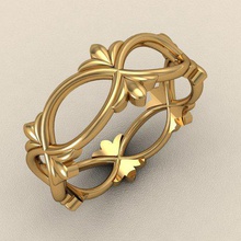 anello d'oro gioielli 3d modello 3d print model - Mito3D
